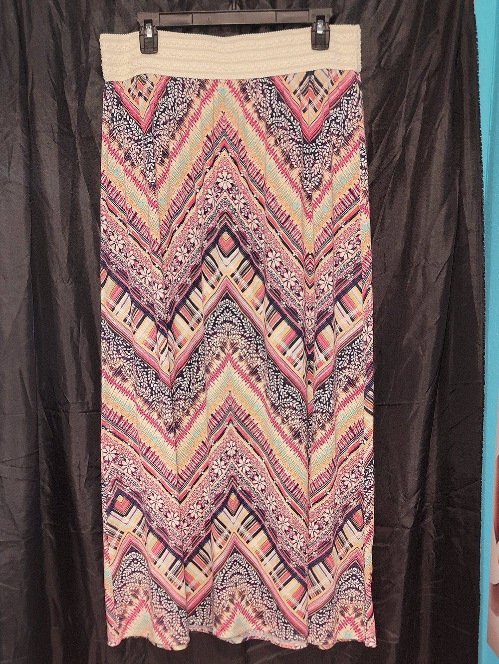 Maurices Chevron Maxi Skirt Multi Color